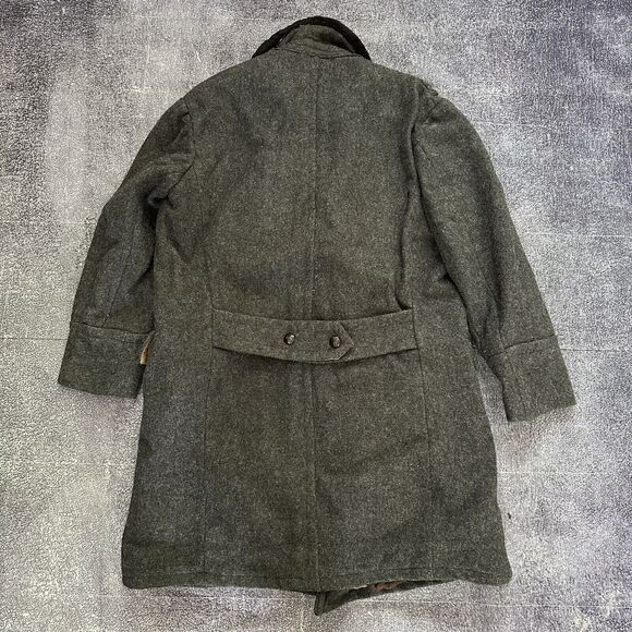 Vintage 1940's WWII Soviet Union USSR Wool Buffalo Fur Lined Field Coat Jacket - Picture 9 of 10